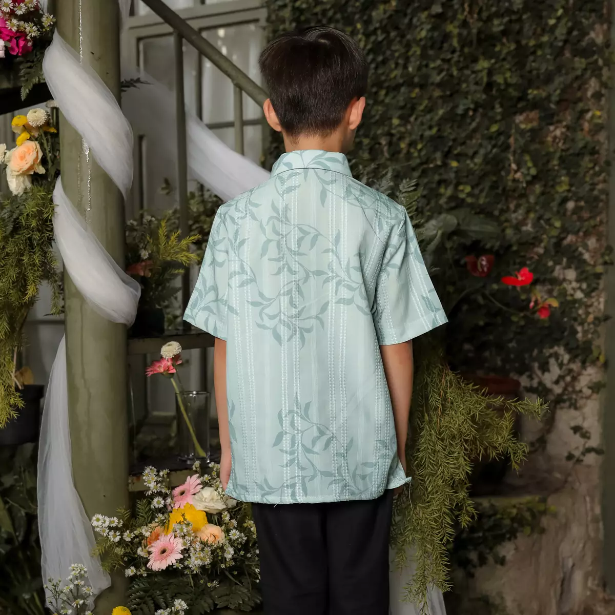 [Raya Collection] ZM Zaskia Mecca - Reiyu Blue - Kemeja Anak Pendek - Primadona Series Edisi Lilya Senja