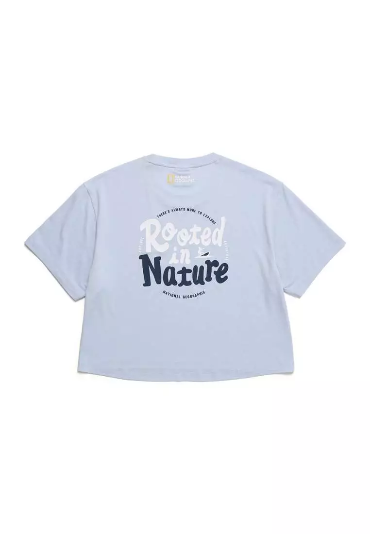 【NATIONAL GEOGRAPHIC】Women's Dryseal Graphic Crop T-Shirt National Geographic Women's Drysil Graphic Cropped Short
