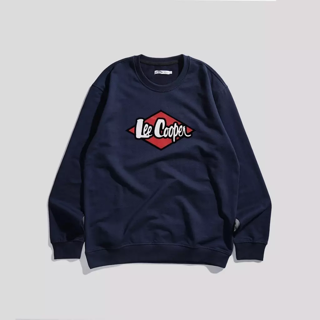 LEE COOPER SWEATER LOGO RETRO NAVY