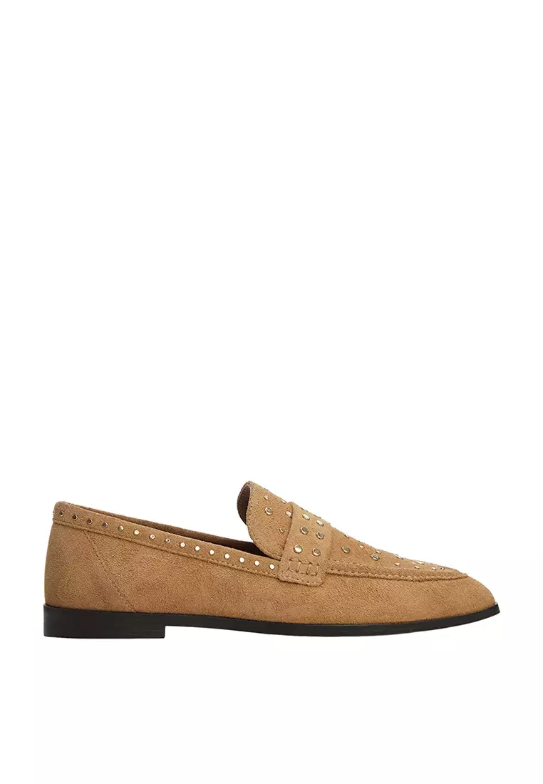 Discount on Mango  shoes - SKU: Studded Leather Loafers