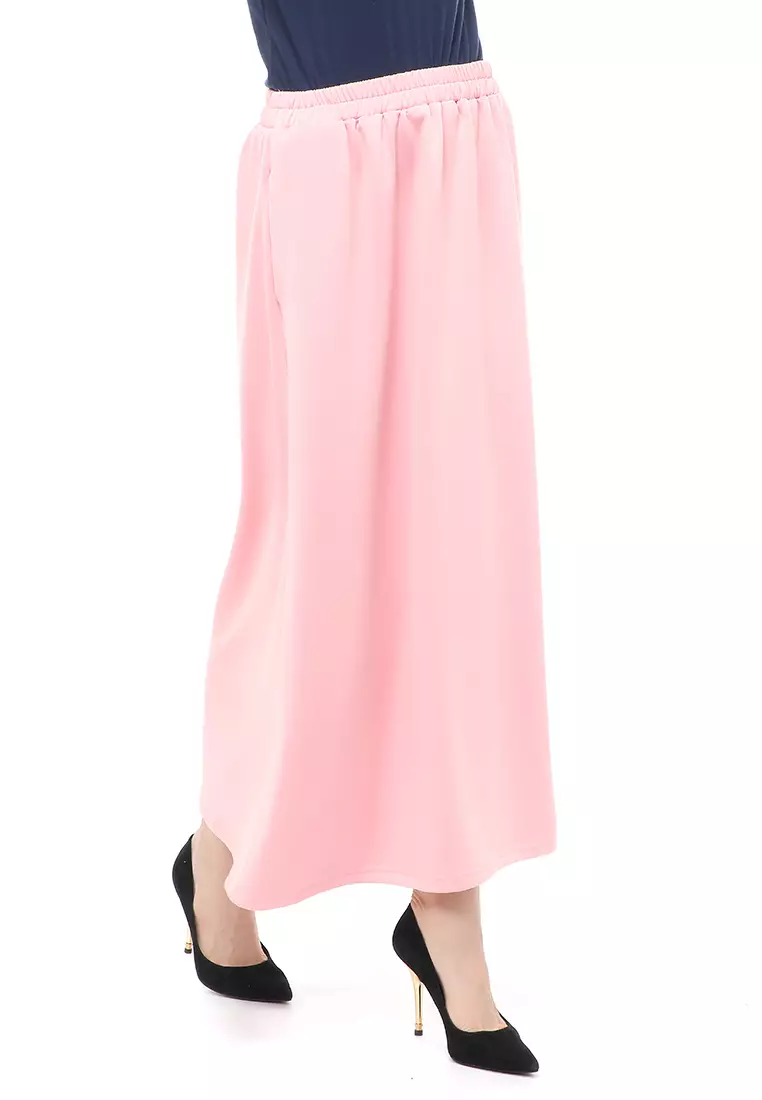 Rok Panjang Muslimah Polos Bawahan Wanita Regular Fit All Size - Dusty