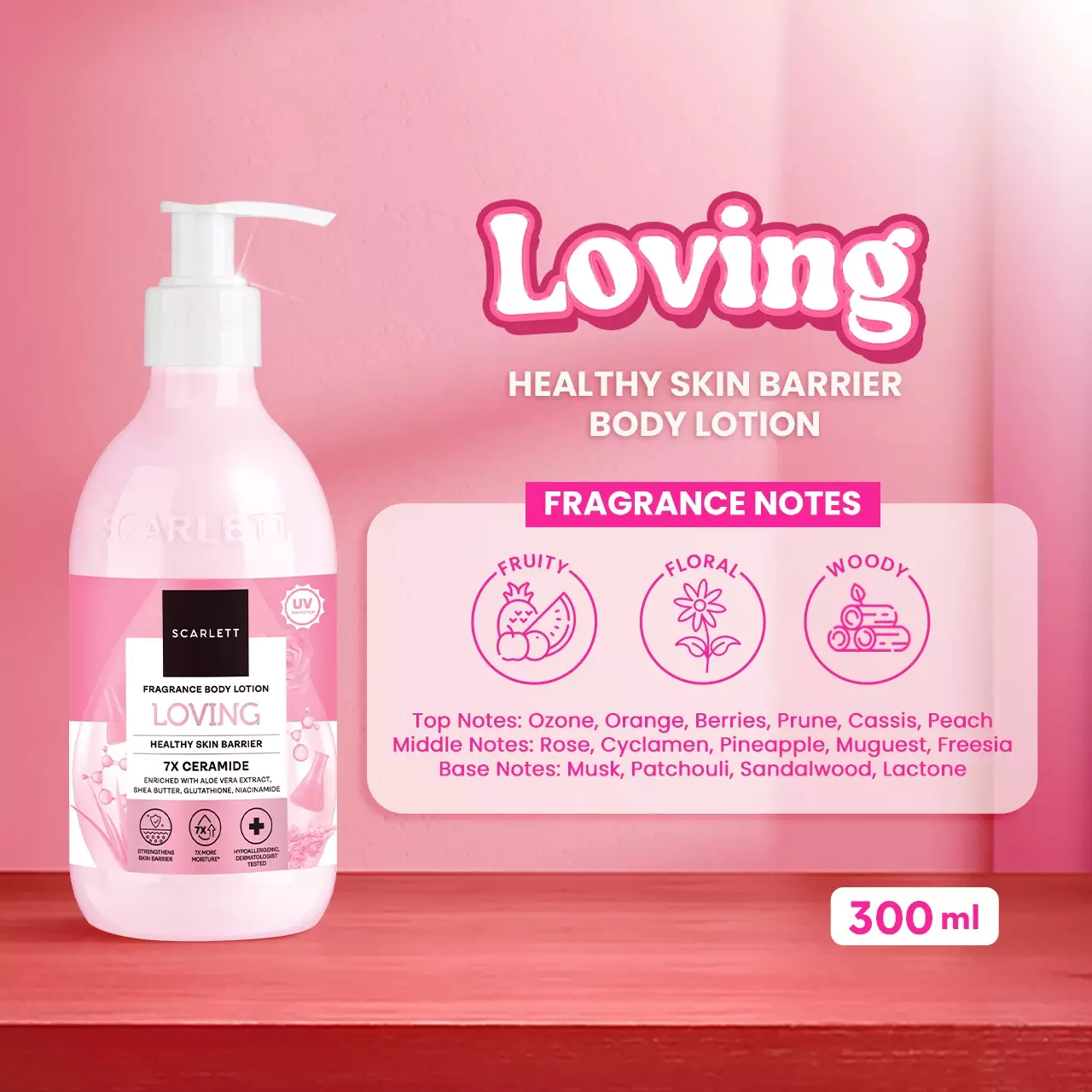 Scarlett Whitening New! Fragrance Brightening Body Lotion Bright Mood Booster Loving