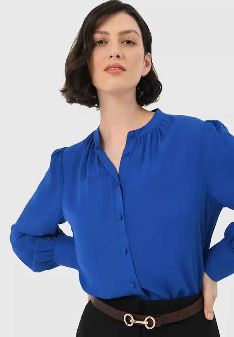 Amalfi Gathered Neck Blouse