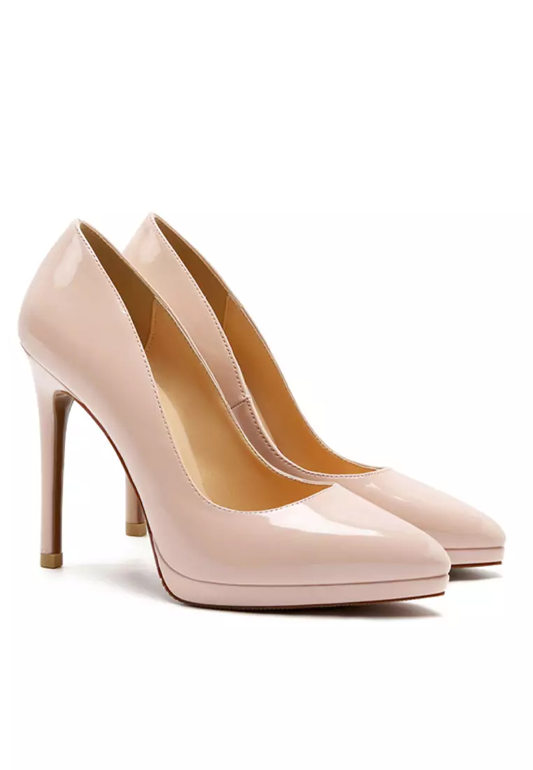 11CM Faux Patent Leather Pointed High Heel Shoes HZL0070