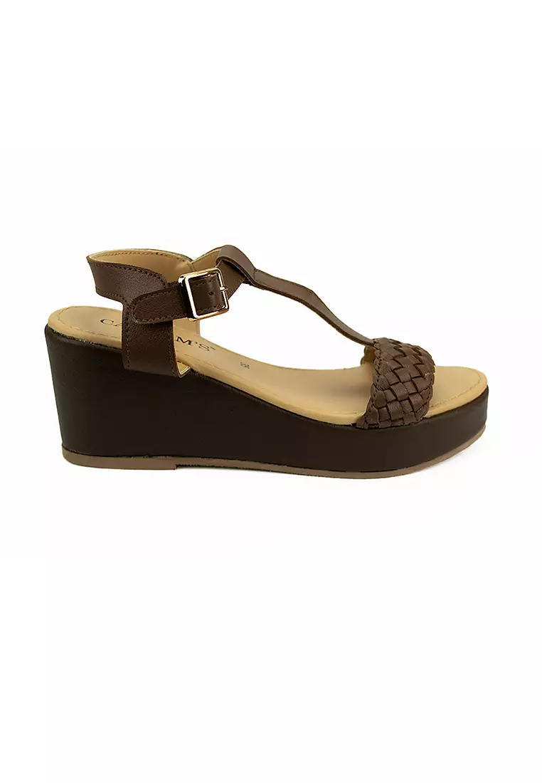 Discount on Cardam's Lifestyle  shoes - SKU: Eclb Rss 00140 Mocha Wedge Sandals