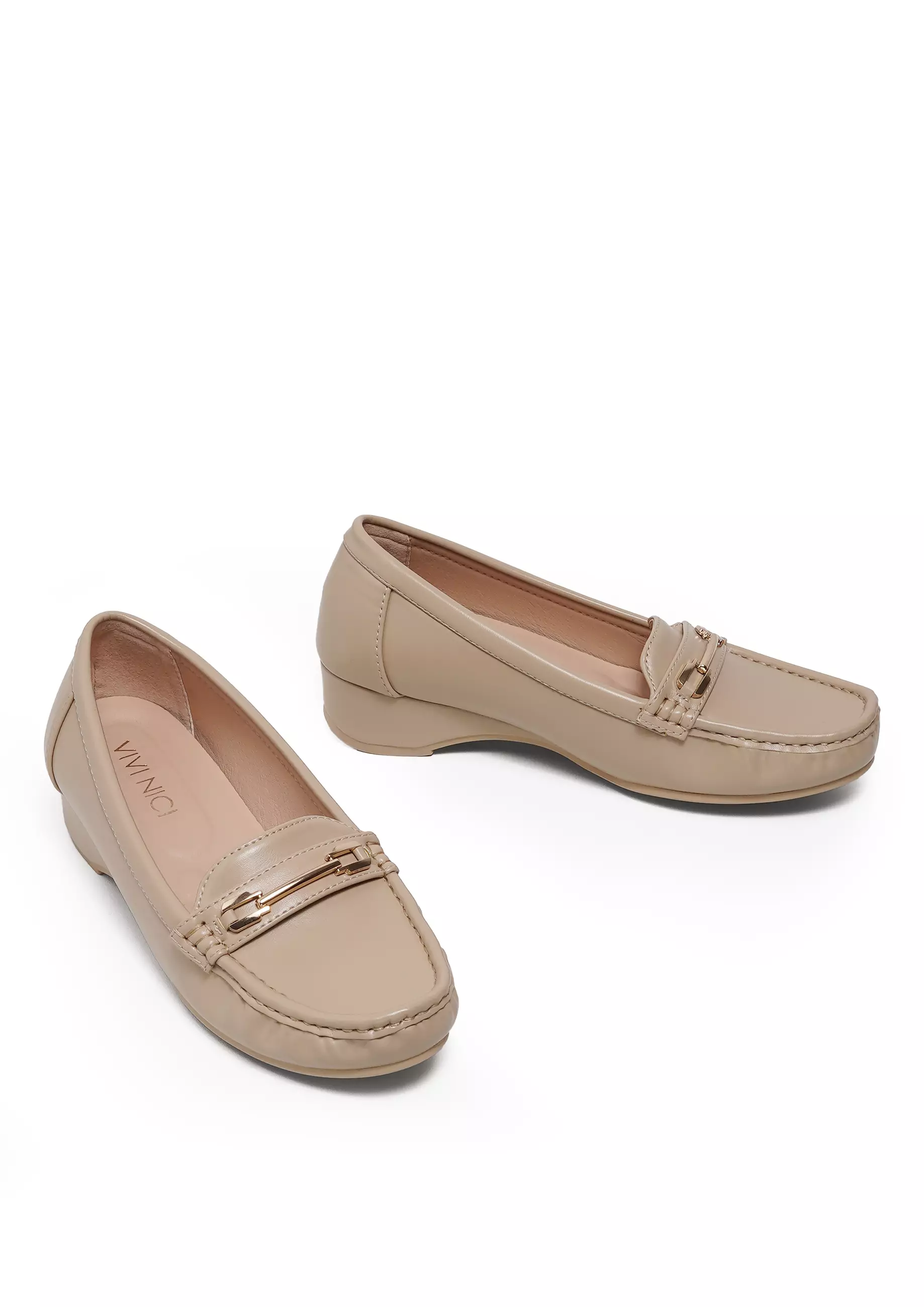 VIVI NICI - Dona Sepatu Kerja Wanita Hak 5 Cm Biscuit Beige