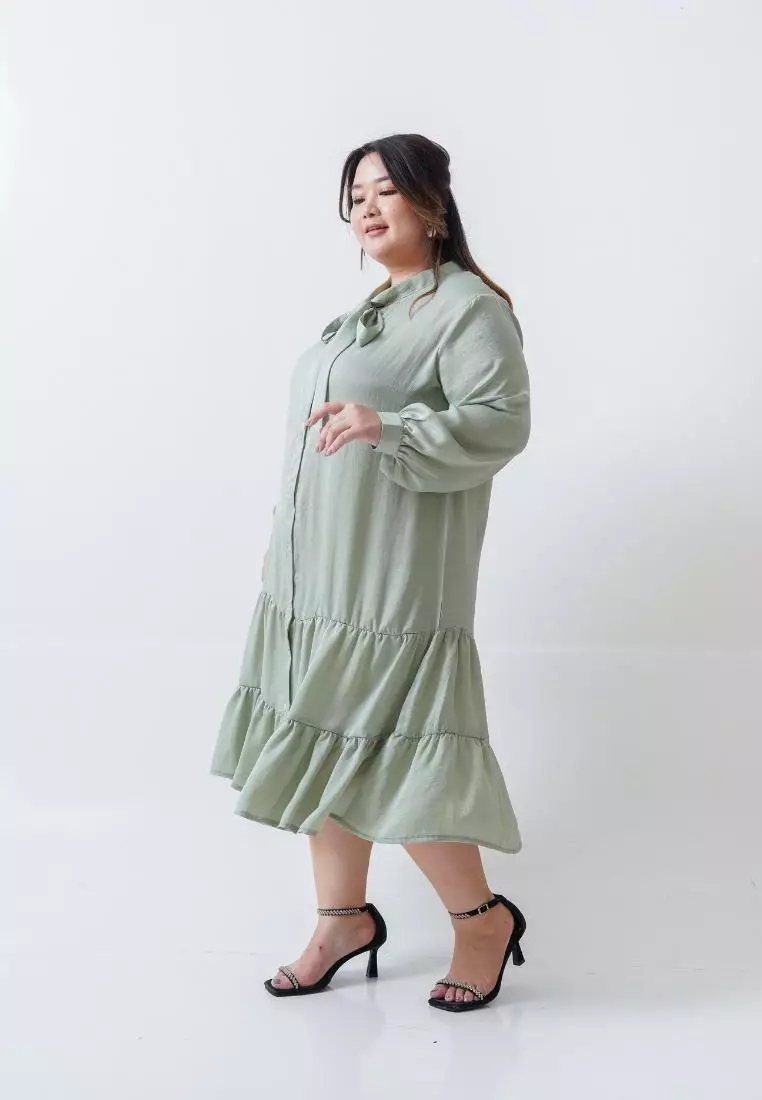 Plus Size Long Dress Ollenca sage
