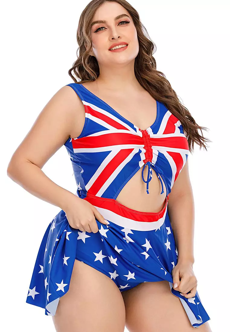 SEA GROVE Plus Size 15 Color Printed One Piece Swimsuit 2024 Buy