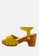 Rag & CO. yellow Studded Suede Wooden Clogs E960ASH138CEF3GS_3