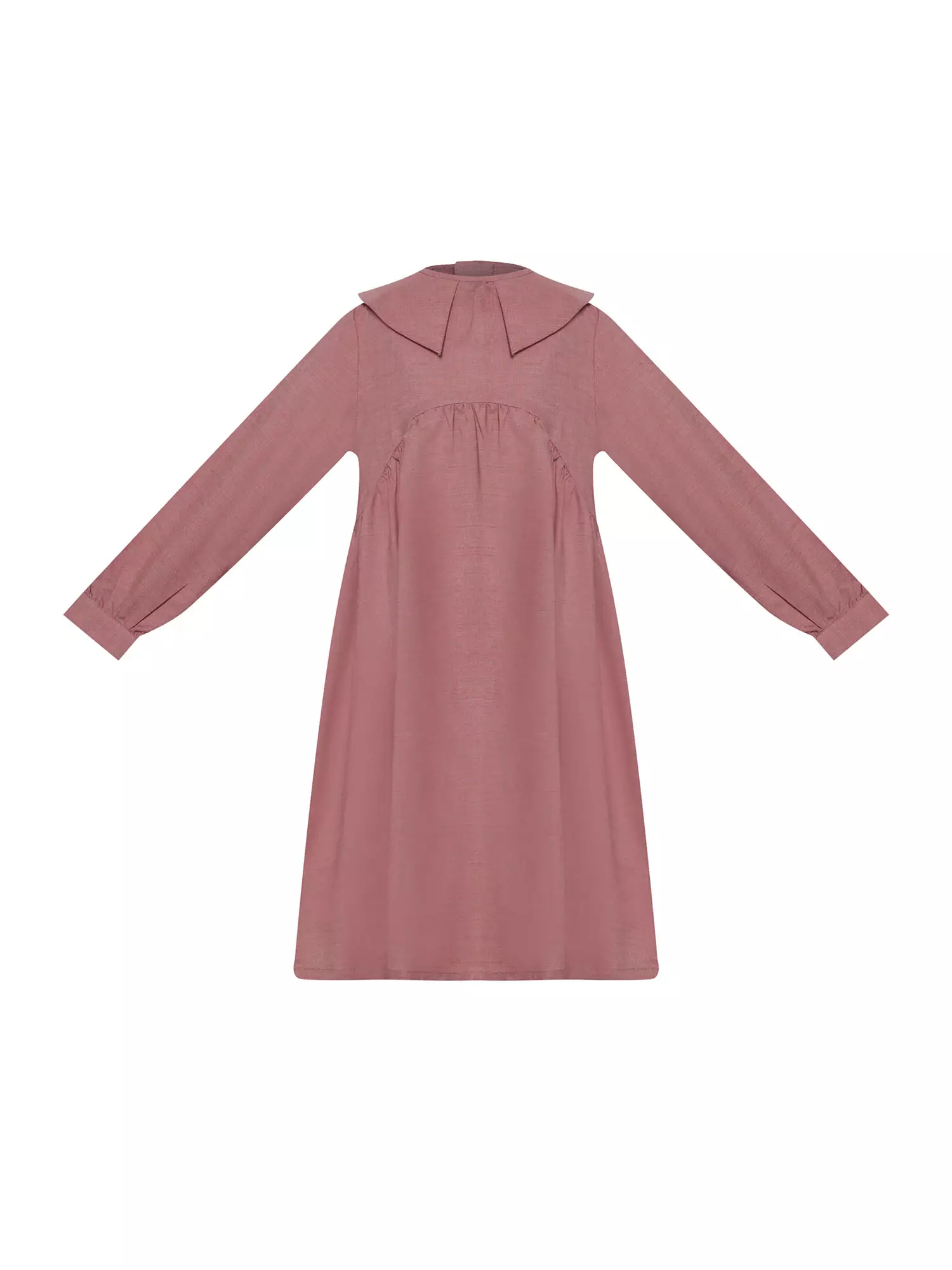 Pito Dito Girl Tarinah Dress Anak Perempuan Motif Polos Warna Pink