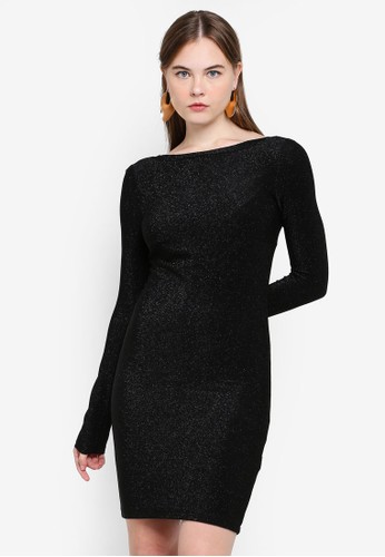 Jual Only Everly Long Sleeve V Neck Dress Original Zalora