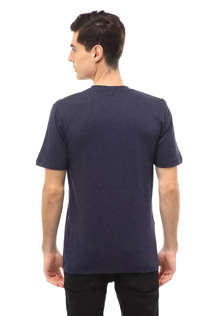 Jack T-Shirt Atasan Kasual Kaos Polos Polka Pria Lengan Pendek Material Cotton ORIGINAL - Navy