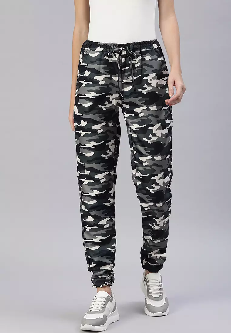 Shop Printed Active Joggers with Drawstring Waist Online
