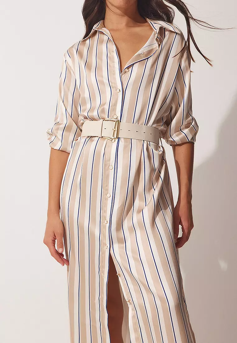 Buy Happiness Istanbul Striped Shirt Dress 2024 Online | ZALORA Singapore