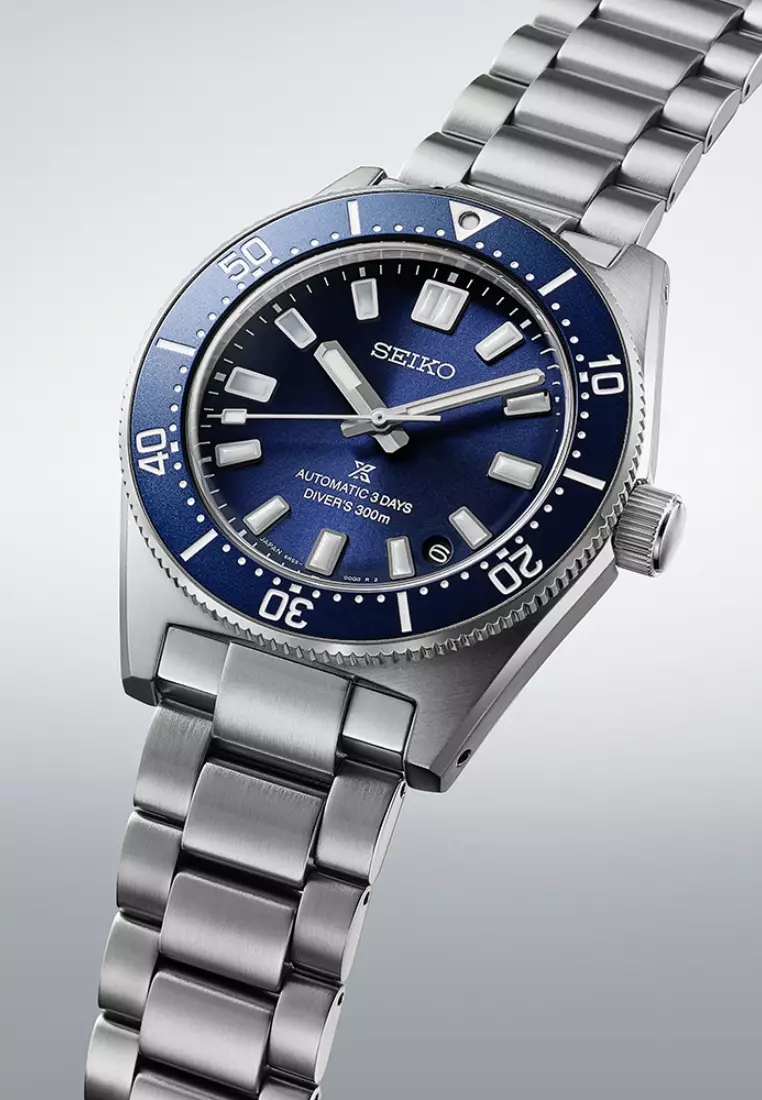 Seiko Prospex 1965 Heritage Diver’s 3-Days 300m in Scuba Blue Dial Stainless Steel Band Automatic Watch SPB451J1
