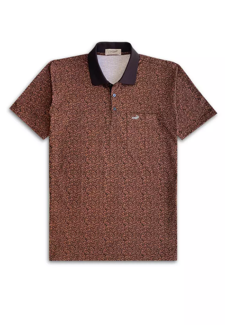 Men's live regular fit leopard print interlock polo sale
