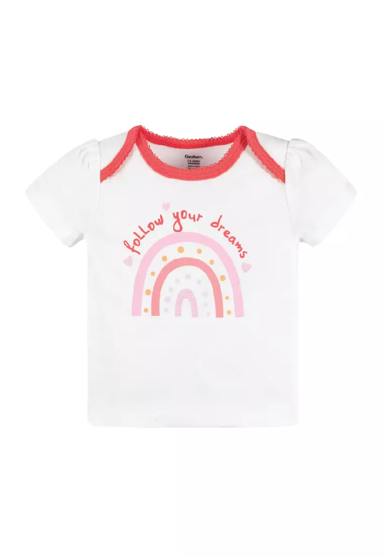 Buy Gerber Childrenswear Gerber 4 Pack Baby Girl Rainbow Outfit Set
