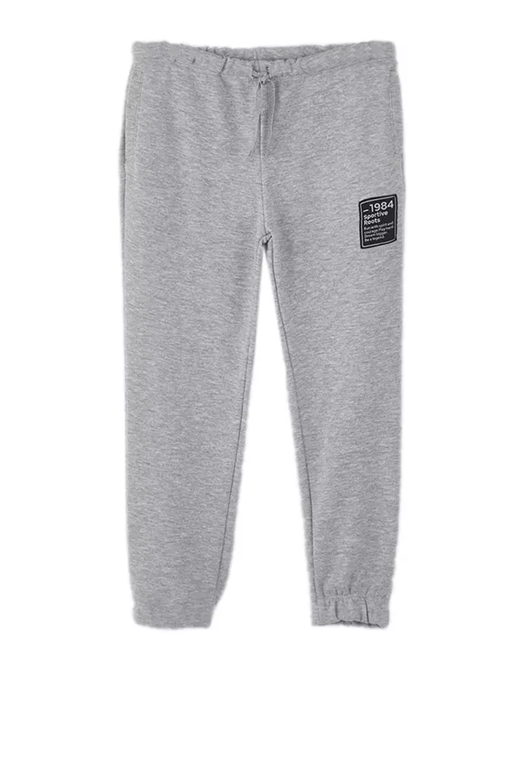 Label Thick/Inside Fleece Jogger Knitted Boys' Sweatpants