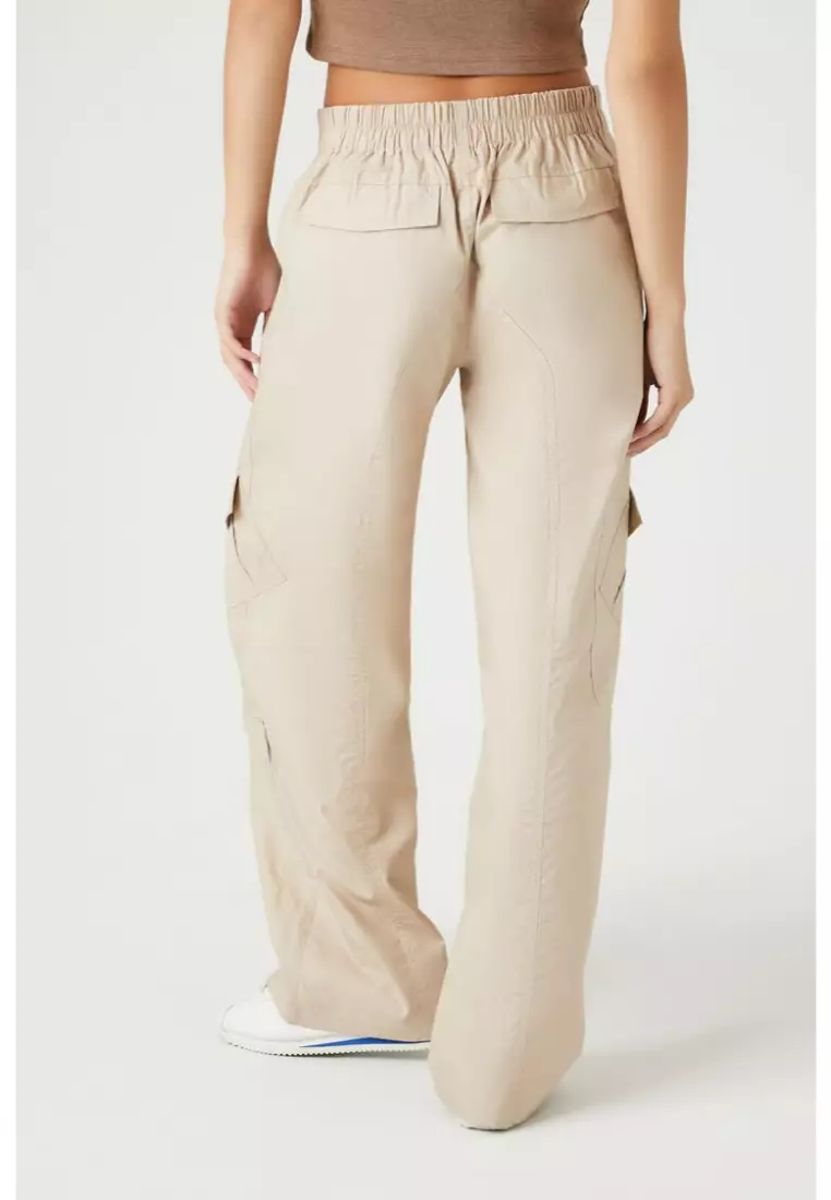 Buy FOREVER 21 Twill Low-Rise Cargo Pants 2024 Online