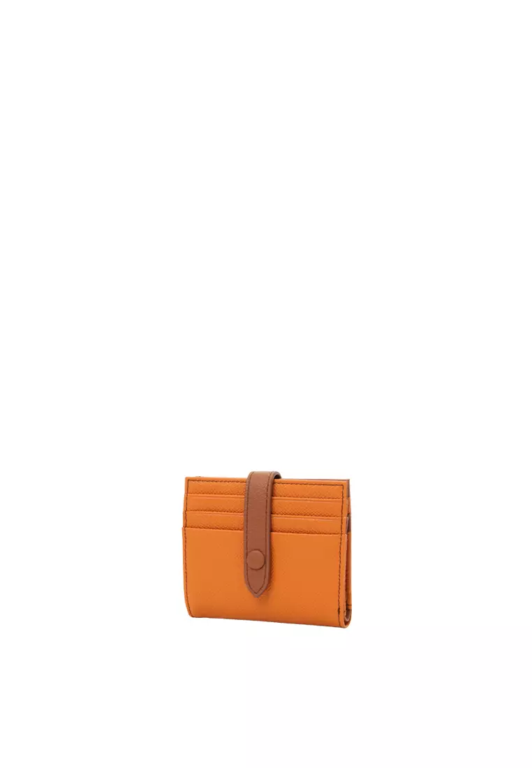 Snap Button Wallet - Orange