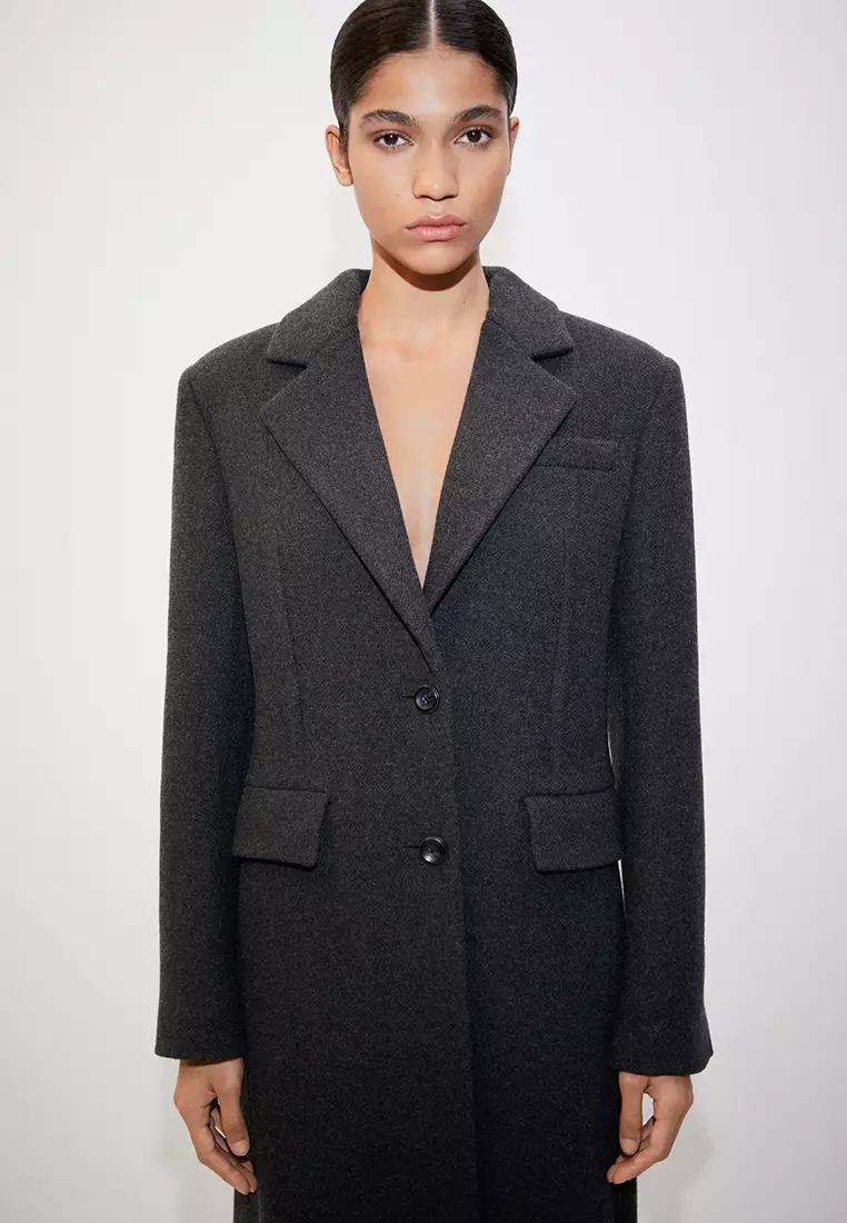 Jual Mango 100 Wool Coat Original 2024 ZALORA Indonesia