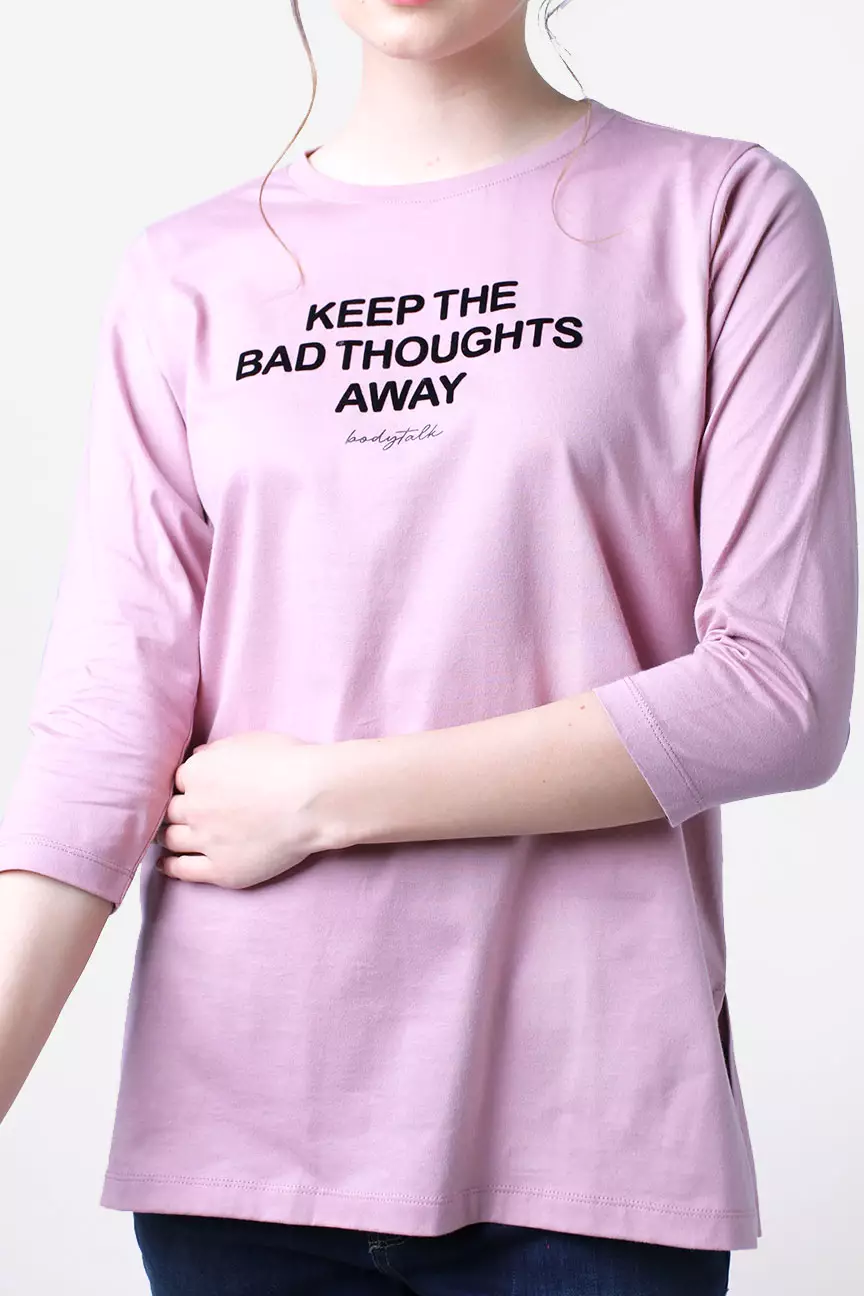 Kaos Wanita Beau Light Purple