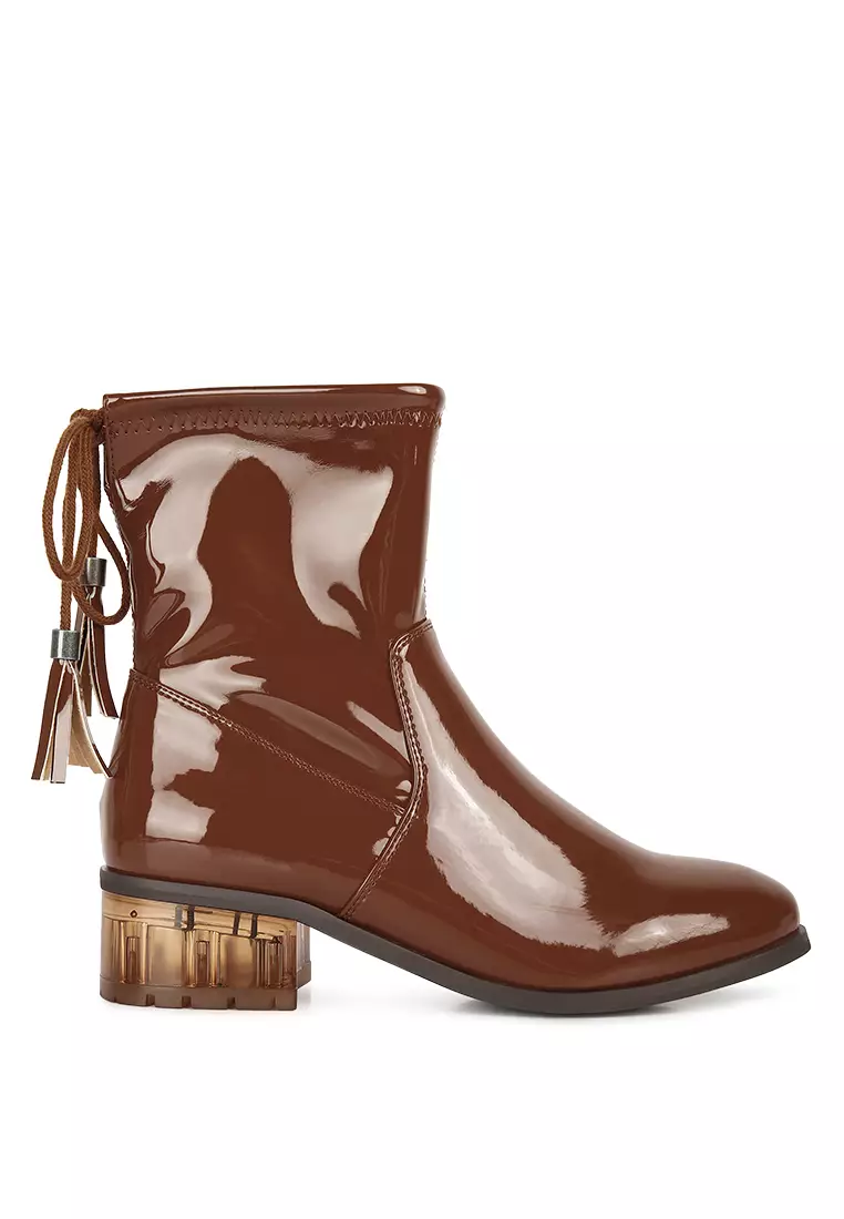 Discount on London Rag  shoes - SKU: Tan Tassels Detail Ankle Boots