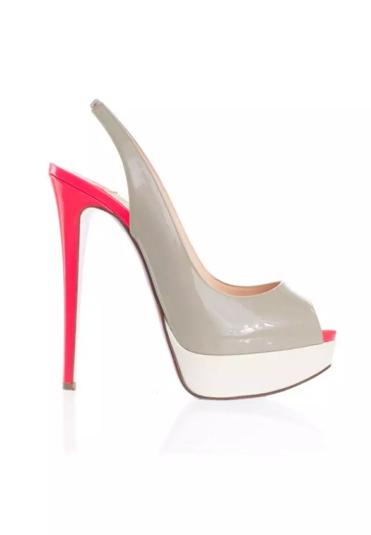 louboutin peep toe slingback