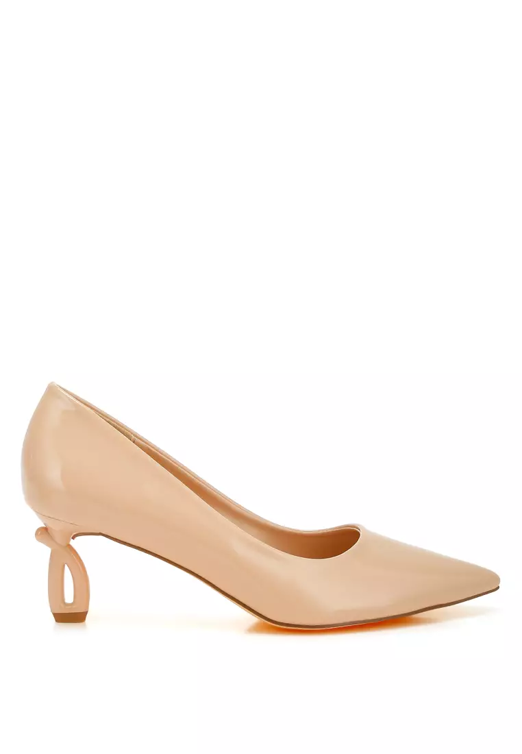 Discount on London Rag  shoes - SKU: Pointed Toe Fantasy Heel Pumps in Beige