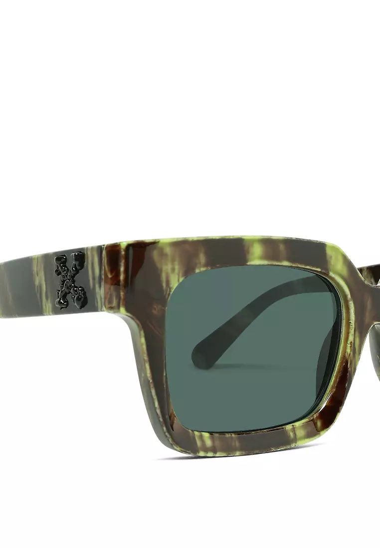 Kacamata Retro Hip Hop Berwarna Hitam