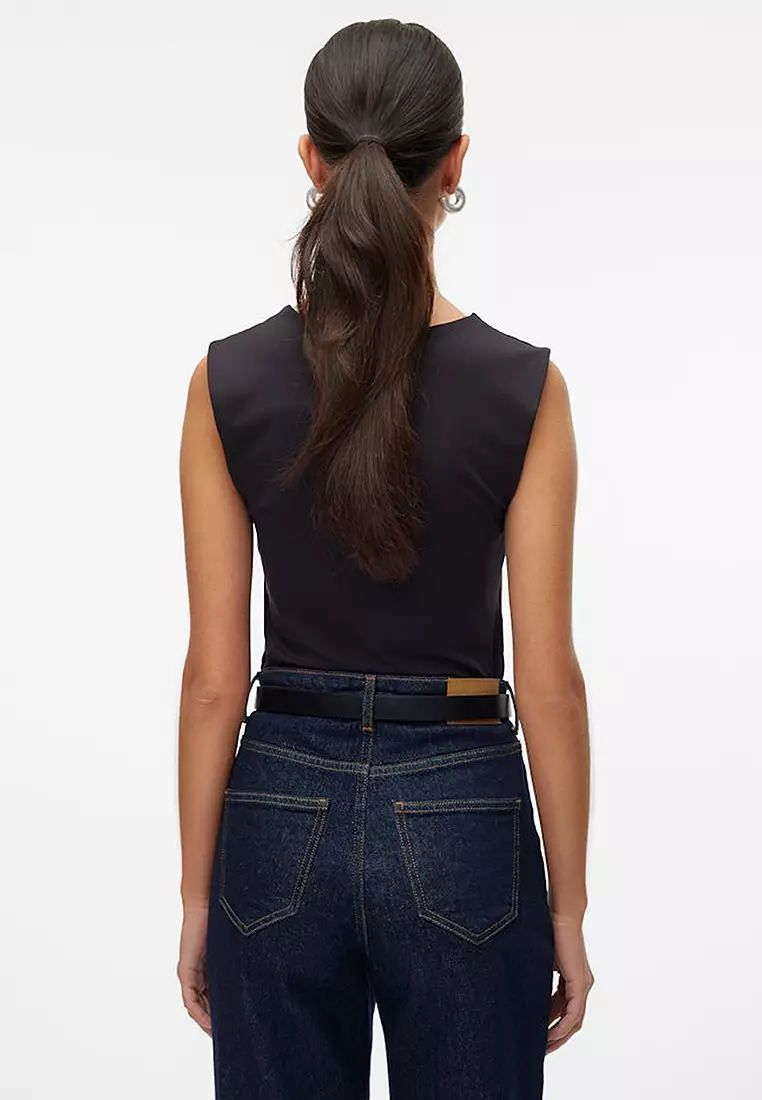 Sleeveless Square Neck Top