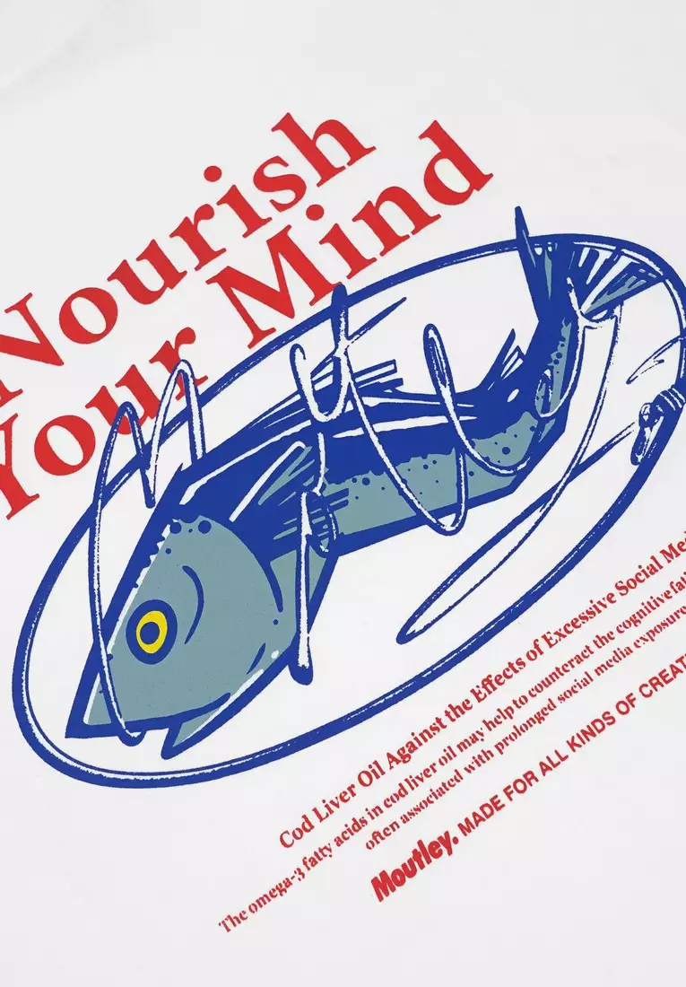 Moutley Men's T-Shirt Short Sleeve Oversized Fit Cotton 16s Nourish OL-060725