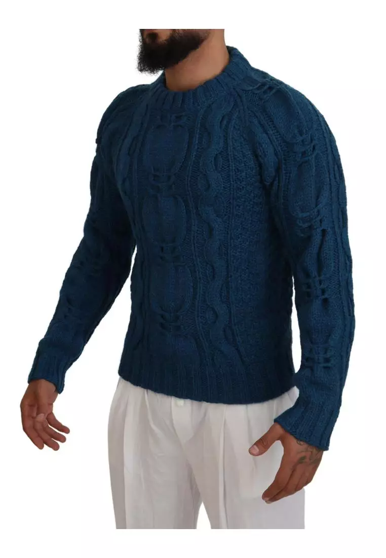 Buy Dolce Gabbana Cable Knit Pullover Sweater Men 2025 Online