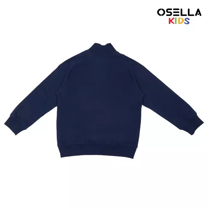 [NEW] Osella Kids Street Collection Half Zip Sweatshirt In Navy 2212400159 | Sweater Anak Laki-Laki