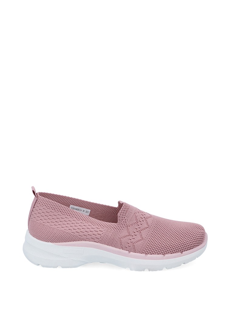 Pink Wanderer Knitted Slip-Ons
