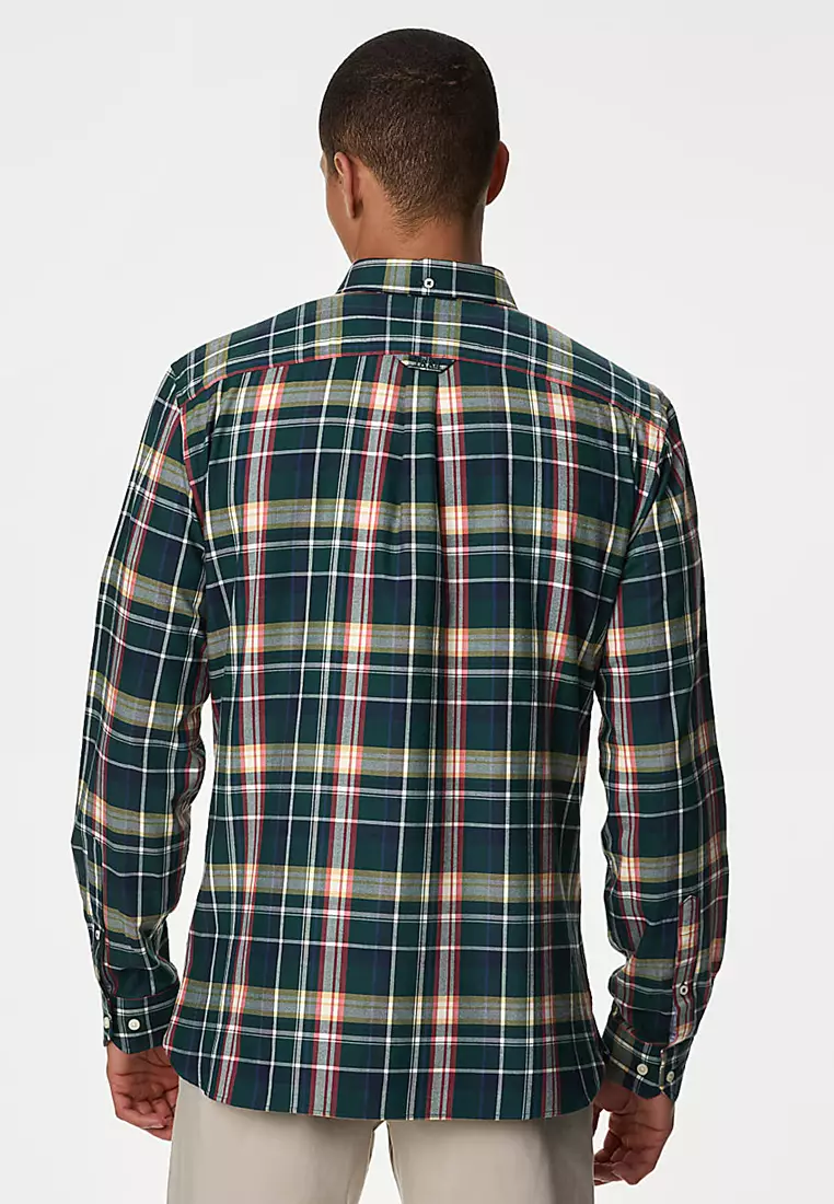 Cotton Rich Check Oxford Shirt