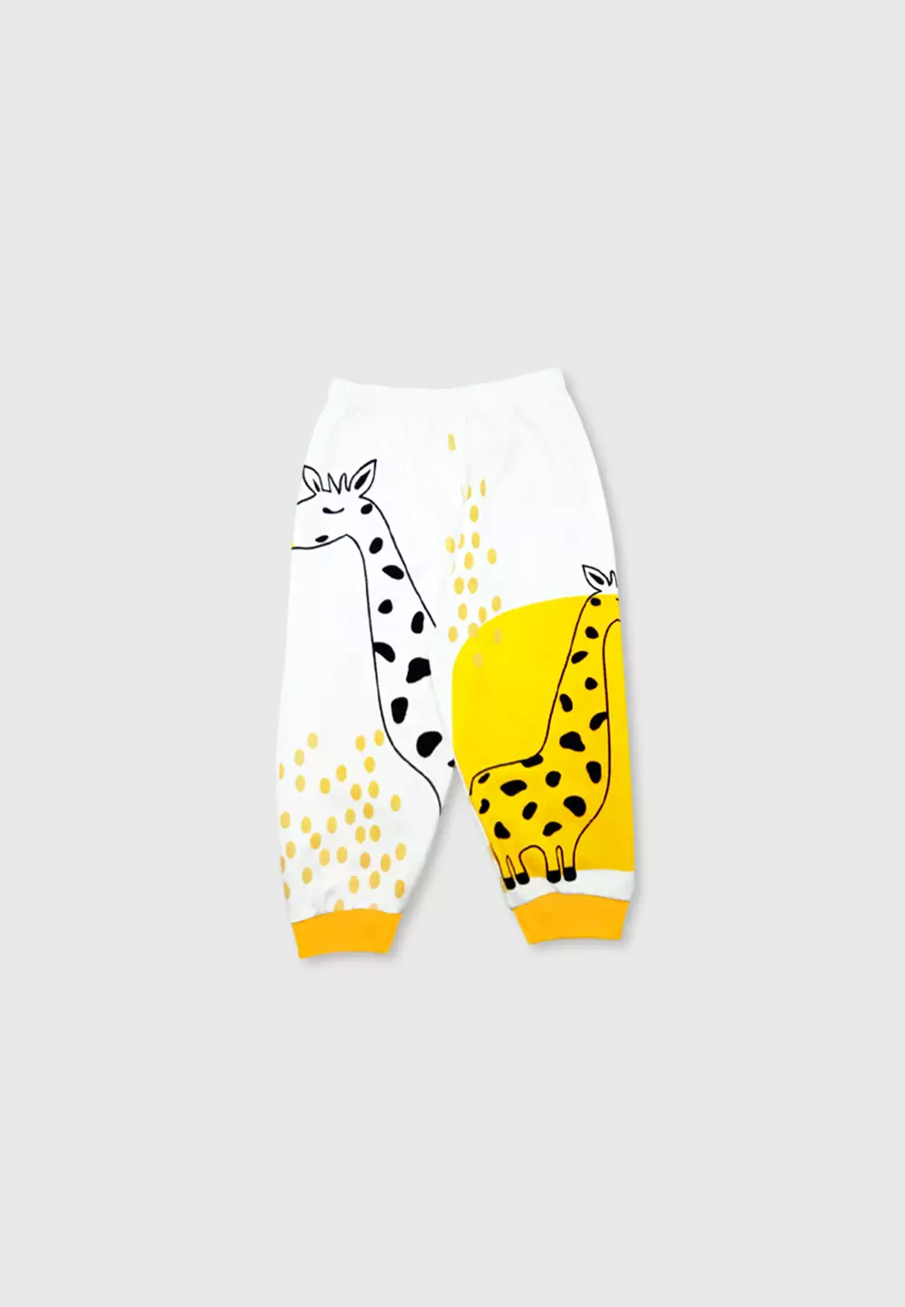 Wakakids Piyama Anak Setelan Baju Tidur Lengan Panjang Unisex Motif Giraffe 4091 Kuning