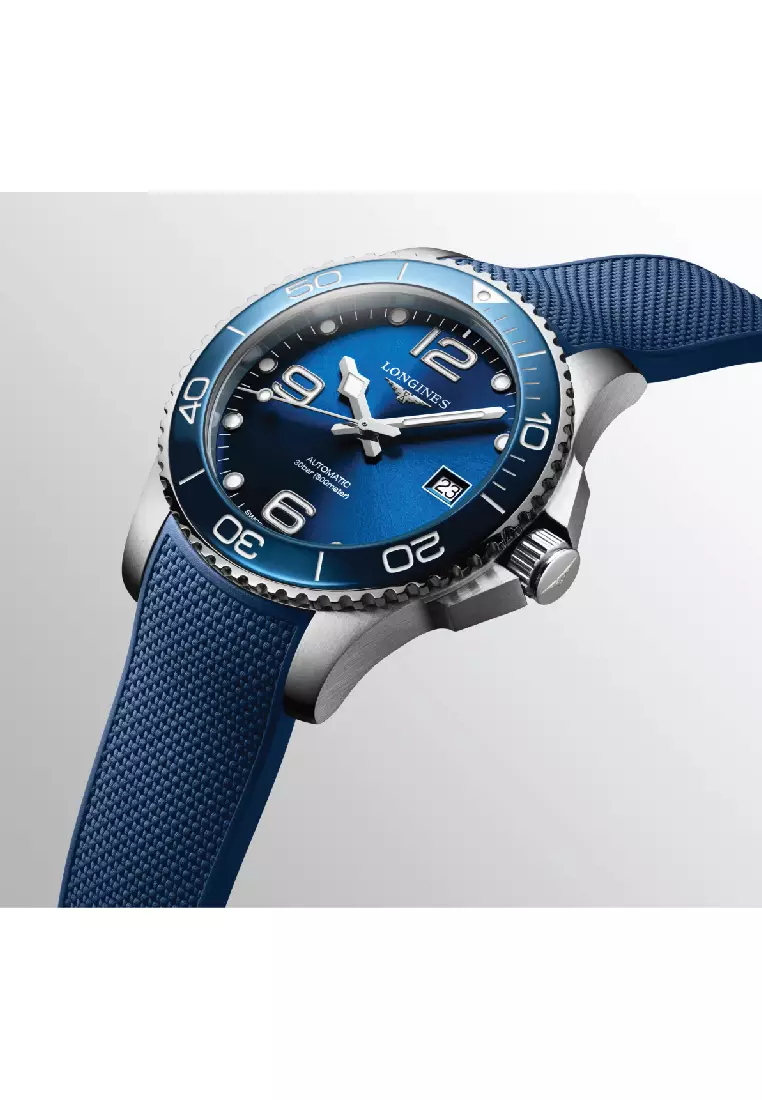Longines Hydroconquest Automatic Blue Rubber Strap Unisex Watch L37804969