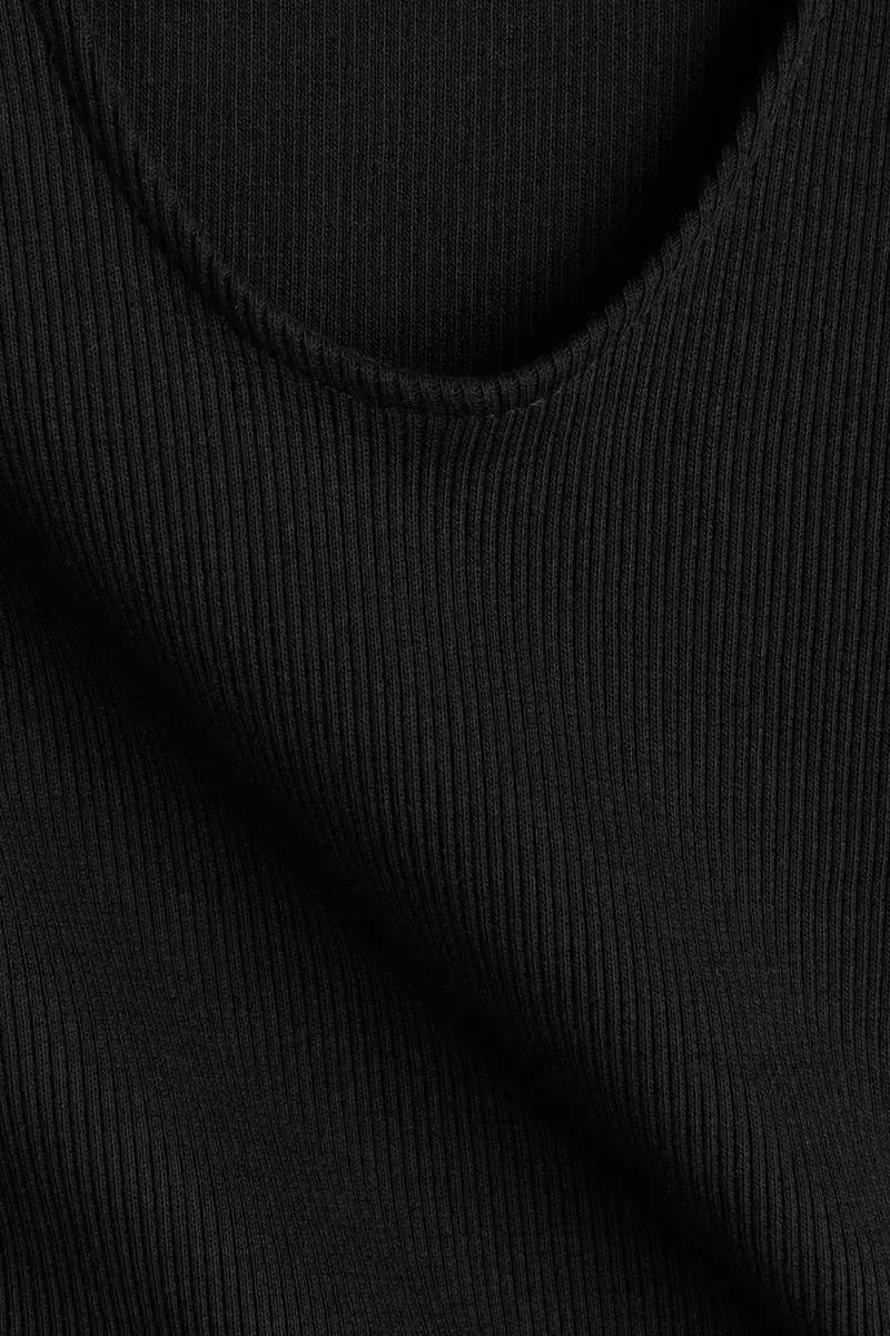 Frill-trimmed jersey dress
