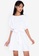 ZALORA BASICS white Drape Mini  Dress A858BAA6547178GS_5