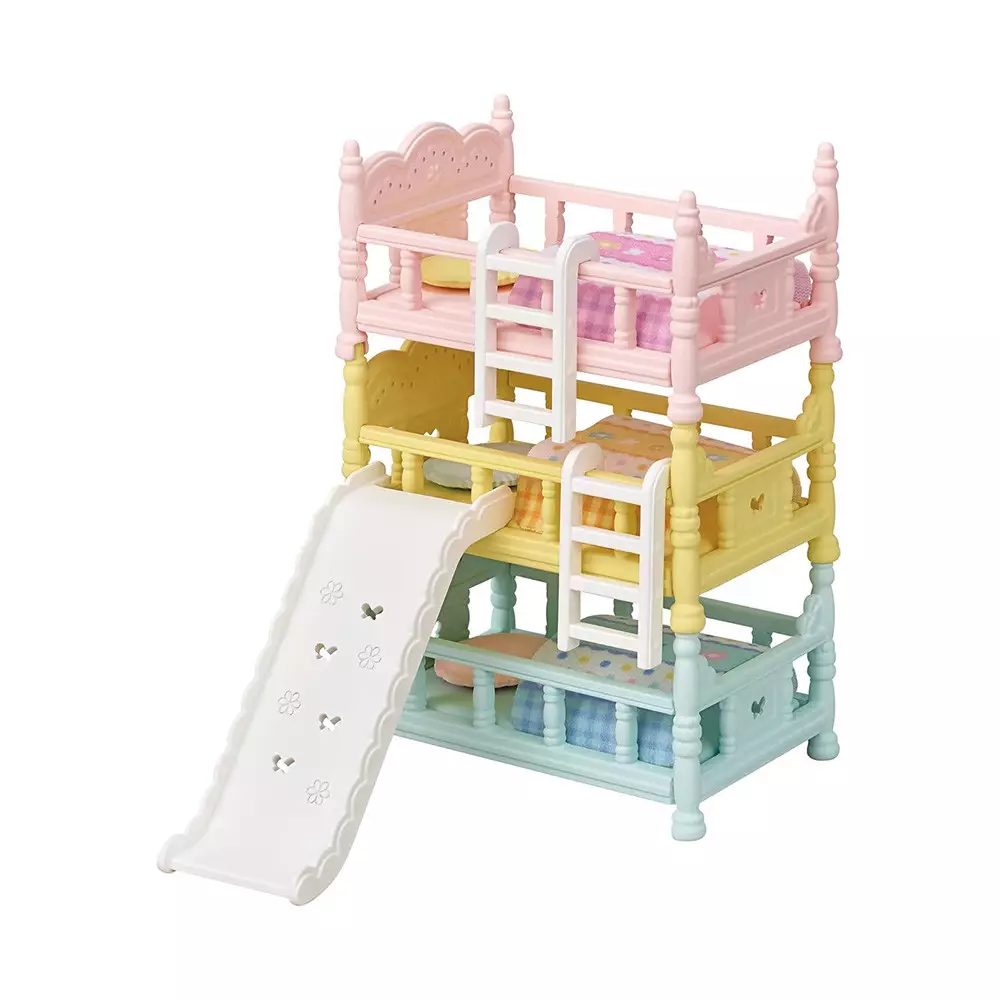 SYLVANIAN FAMILIES SET TRIPLE BUNK BEDS ESFU57410