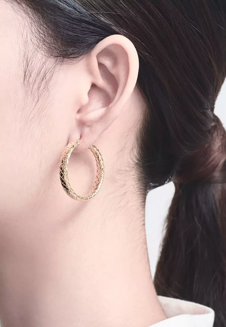 Buy Forever K FOREVER K Braided hoops Middle Gold 2024 Online