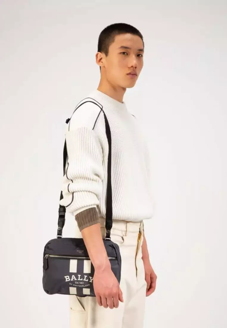 Bally Fixie Nylon Backpack Navy