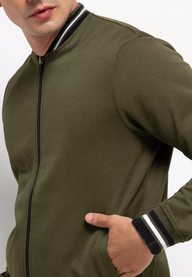 Jaket Bomber Pria - Olive
