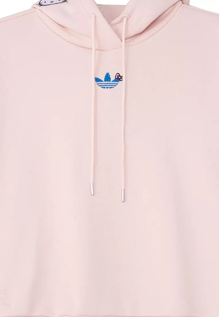 White adidas hoodie pink on sale logo