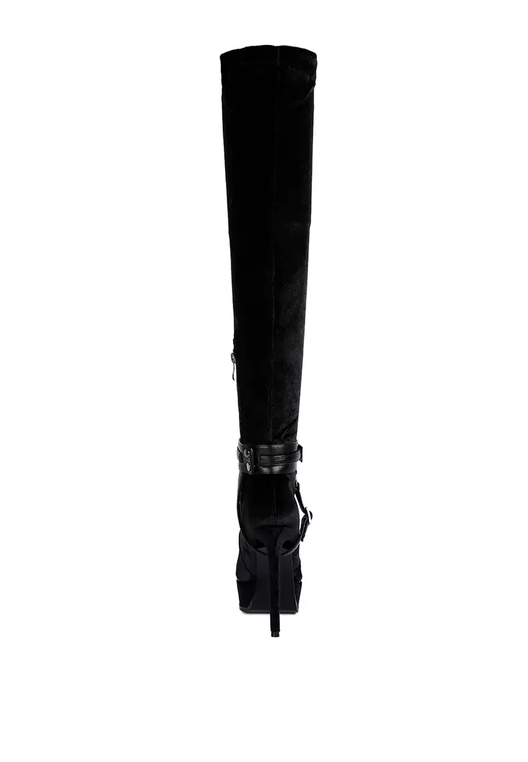 Long on sale velvet boots