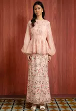chinese dress ladies Andrea & Leo A1421 Lace Beaded Floral Mermaid Dress, Sage / 10 main image 1