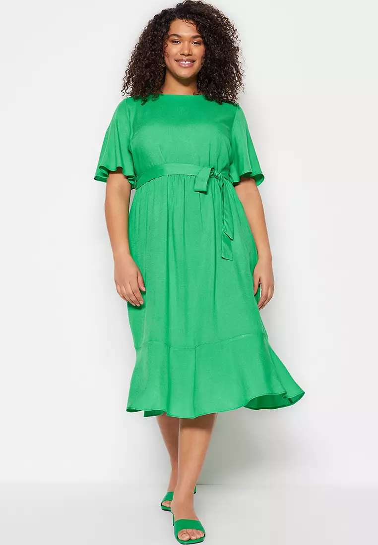 Buy Trendyol Plus Size Midi Dress 2024 Online ZALORA Singapore