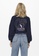 ONLY navy Peanuts Life Long Sleeves Terry Sweat 36B99AA61FB100GS_2