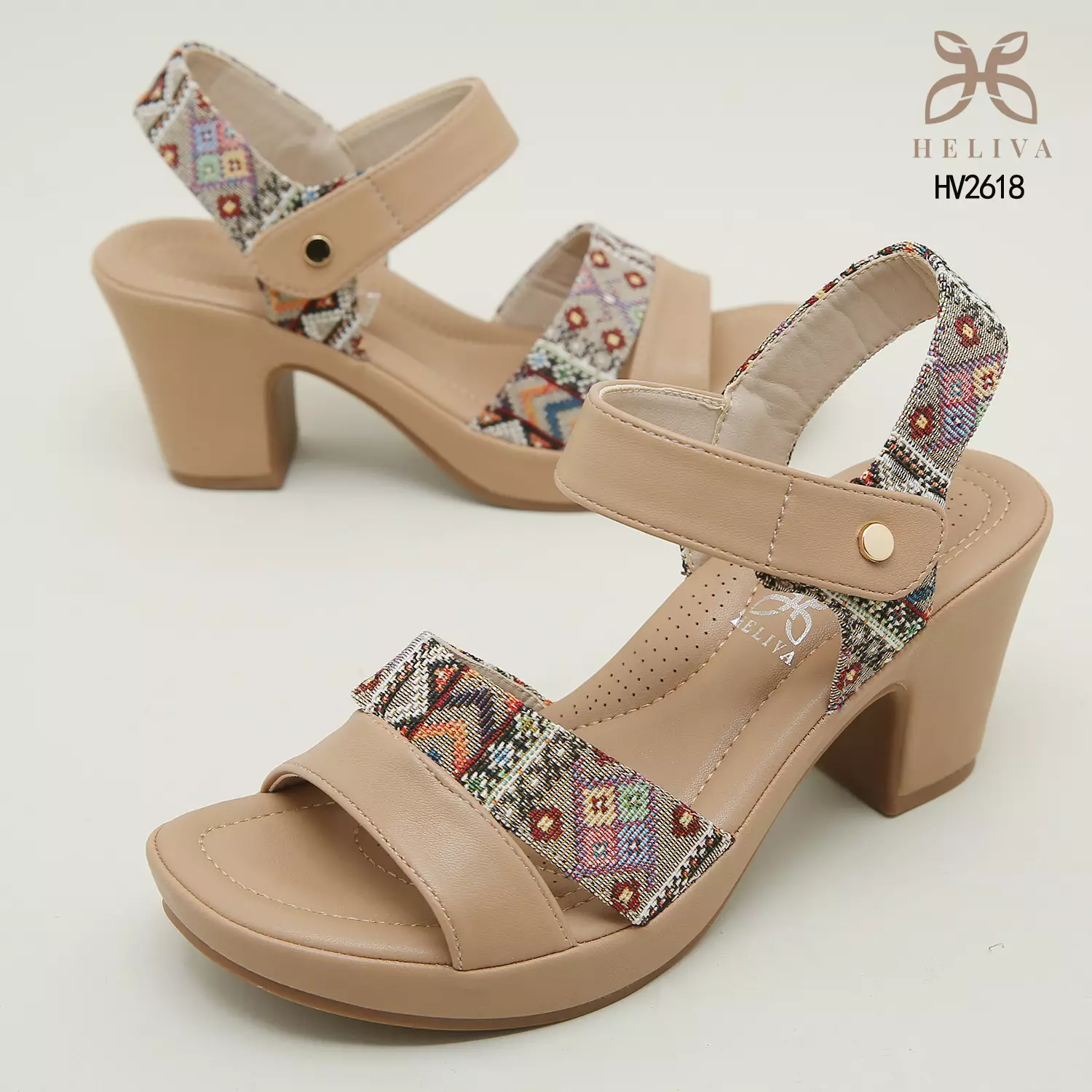 Heliva Mulan Woman Heels Sling Batik